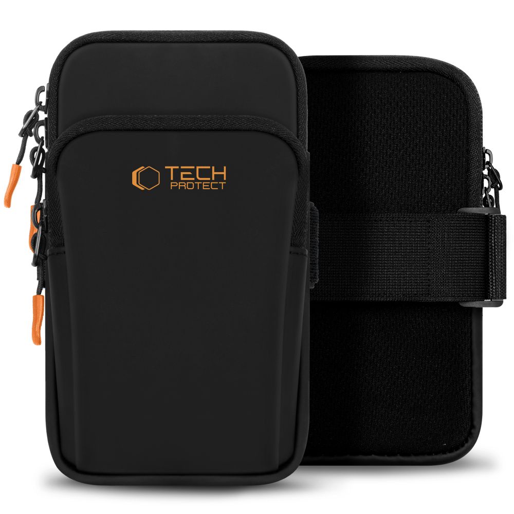 Tech-Protect M7 Universal Sport Armband Fodral - Svart och Orange