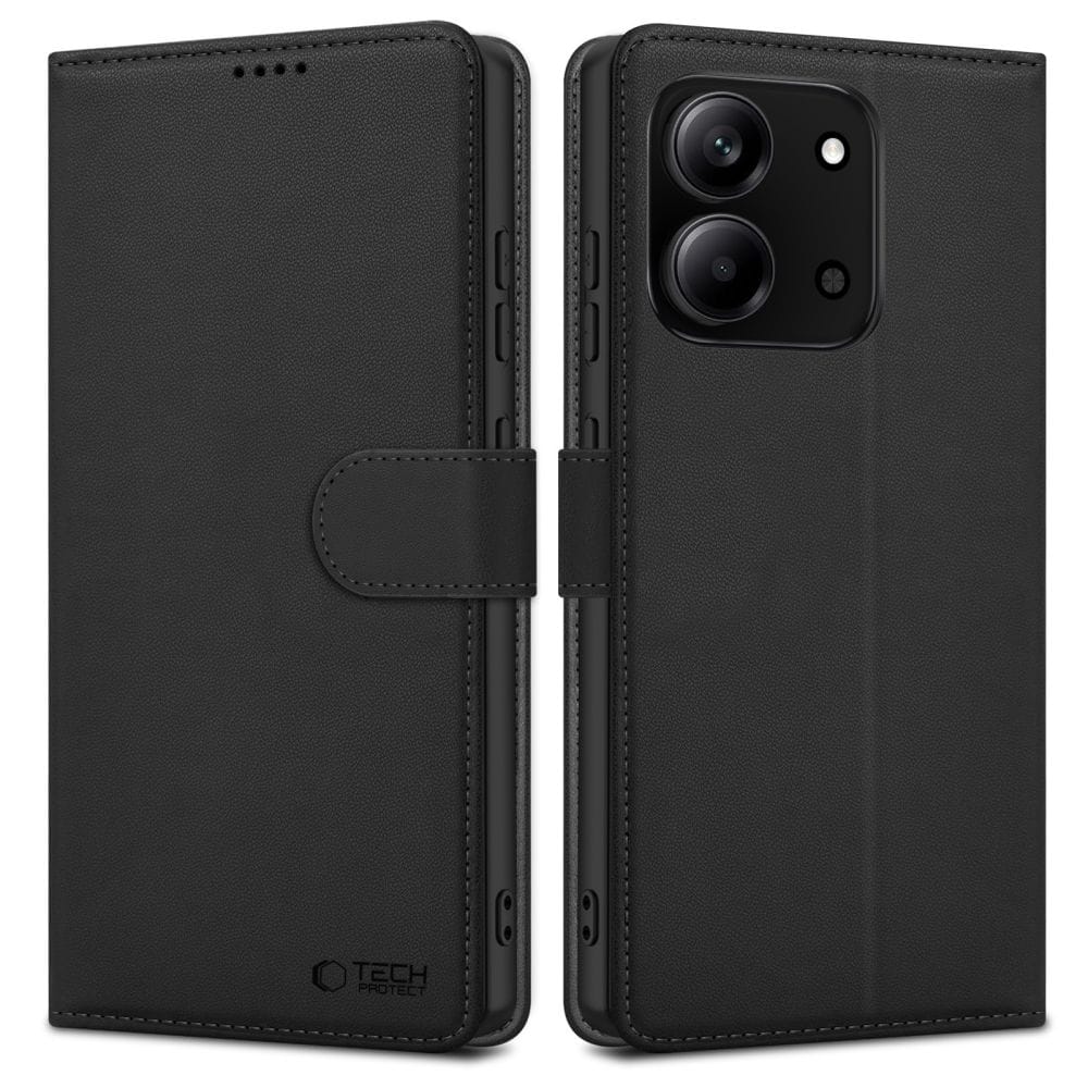 Tech-Protect plånboksfodral för Xiaomi Redmi 15C - Svart