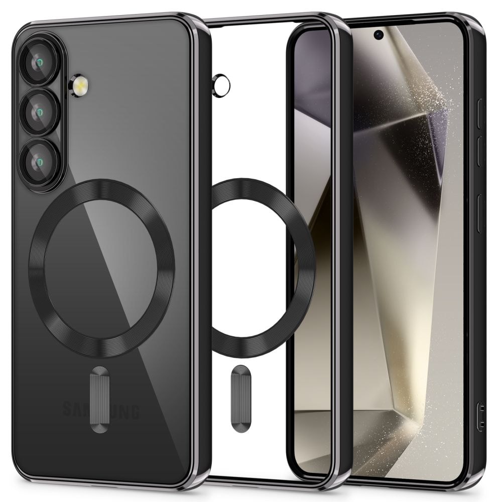 Tech-Protect MagMat MagSafe-fodral för Samsung Galaxy S25 - Klar svart