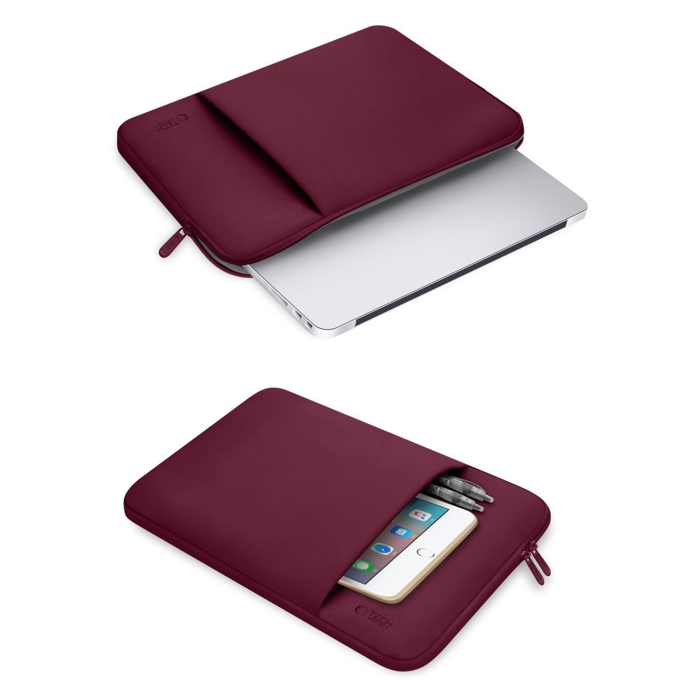 Tech-Protect Neoprenfodral för bärbar dator 13" - Bourgogne