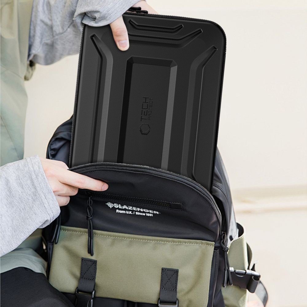 Tech-Protect Kevlar Pro Fodral för bärbar dator 15-16" - Svart / Laptopfodral / Datorväska