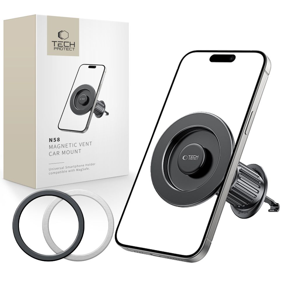 Tech-Protect N58 Magnetisk MagSafe-hållare för luftventilation i bil - svart