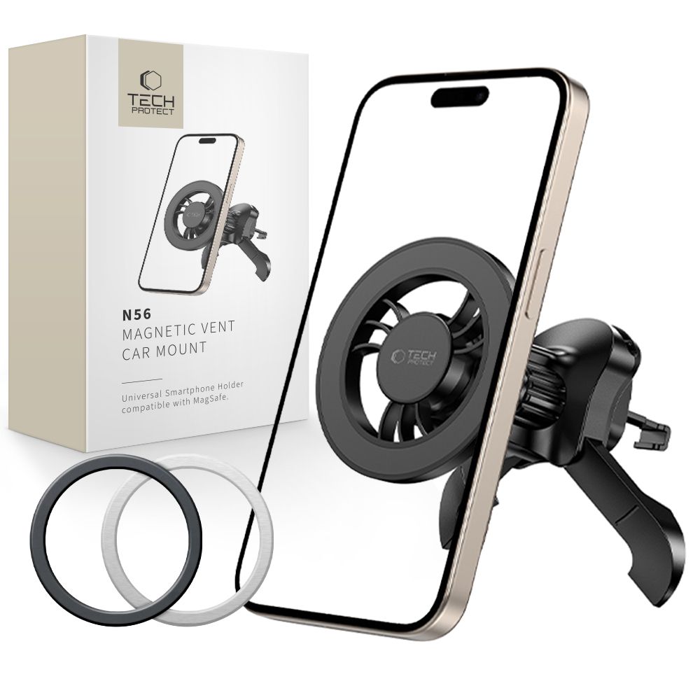 Tech-Protect N56 Magnetisk MagSafe-hållare för luftventilation i bil - svart