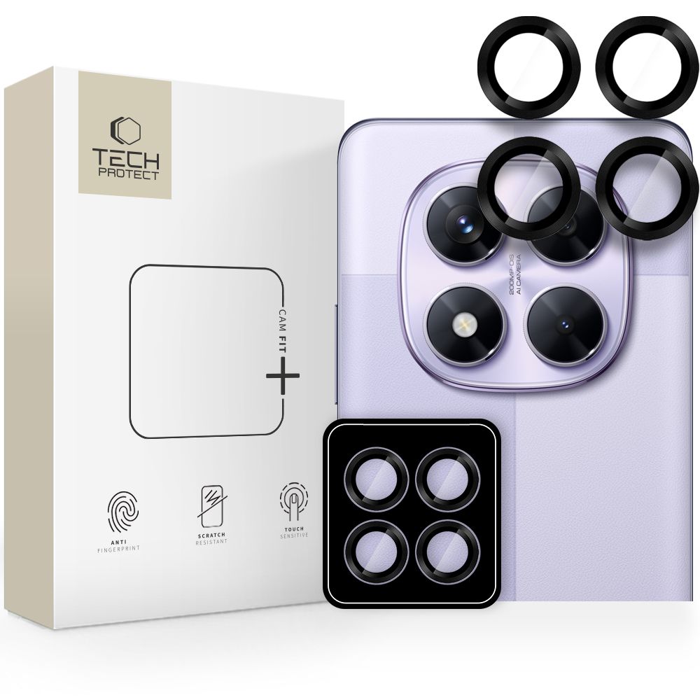 Tech-Protect Camring Pro+ kameraskydd för Xiaomi Redmi Note 14 Pro 5G / Poco X7 5G - Svart