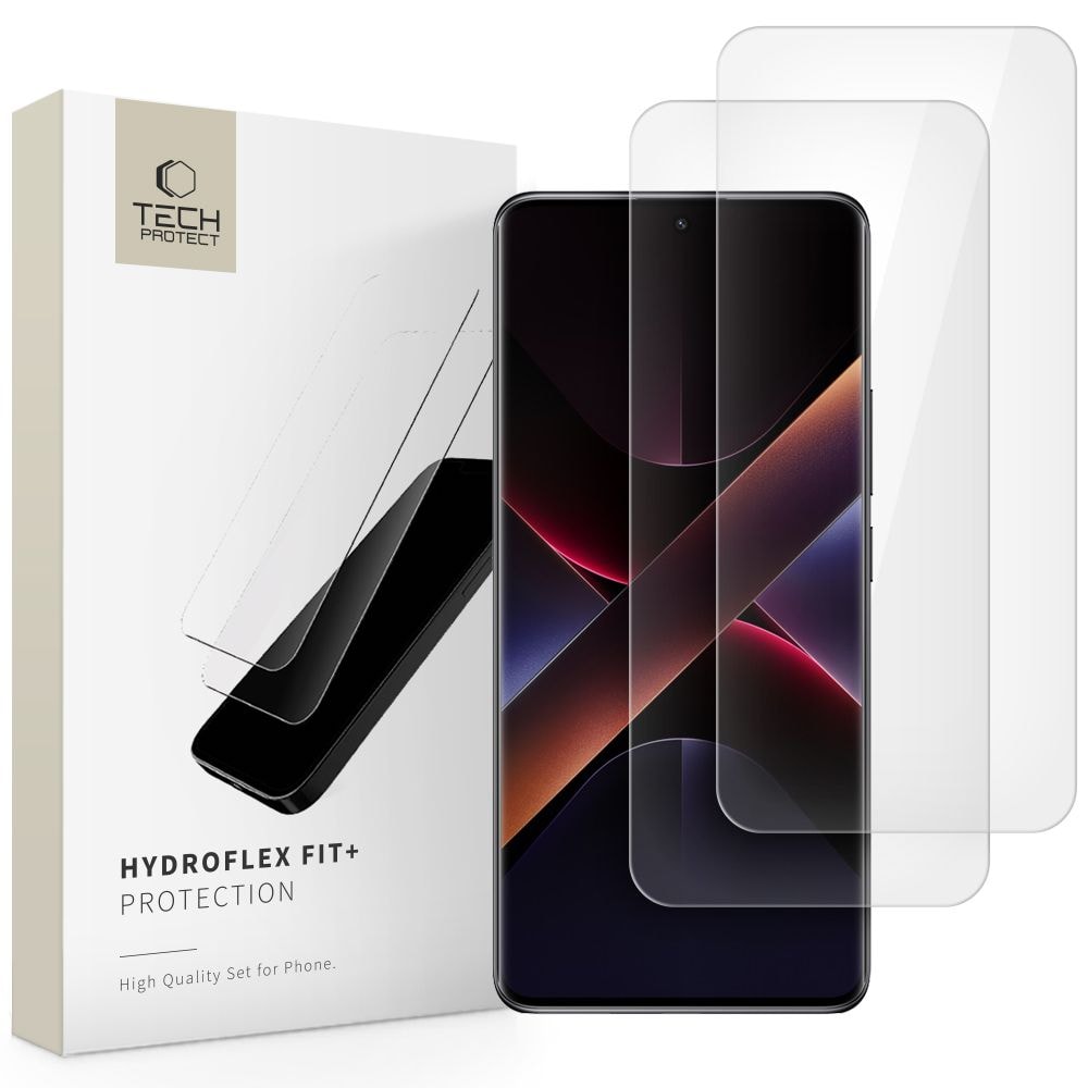 Tech-Protect Hydroflex Fit+2-Pack Hydrogel Film for Xiaomi Redmi Note 14 Pro/Pro+ 5G & Poco X7 5G