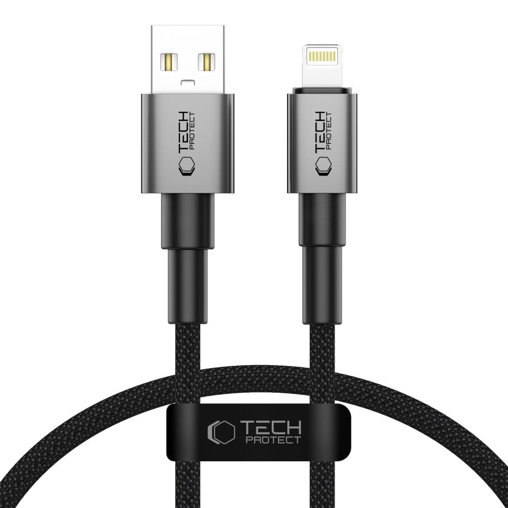 Tech-Protect Ultraboost DNA USB-A / Lightning-kabel 12W/2,4A 25 cm - grå