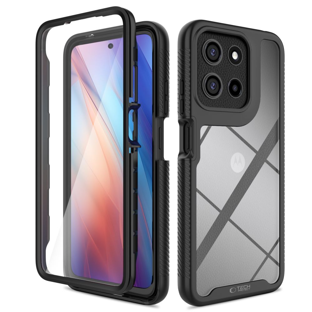 Tech-Protect försvarsfodral för Motorola Moto G15 / G15 Power / G05 / E15 - Svart