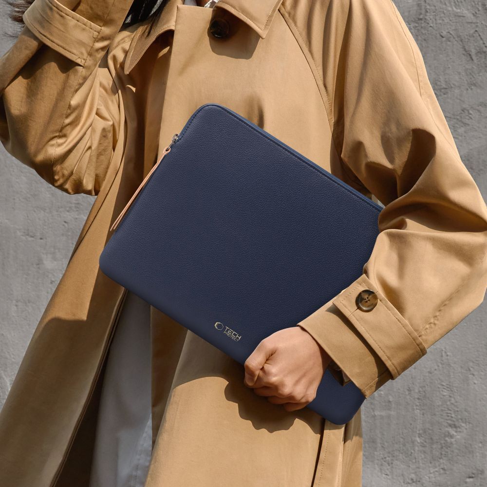 Tech-Protect Fleece Laptopväska 13-14" - Blå