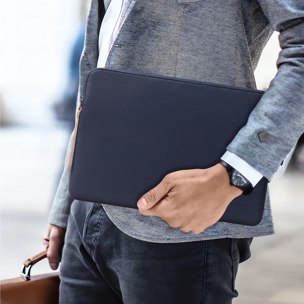 Tech-Protect Fleece Laptopväska 13-14" - Blå
