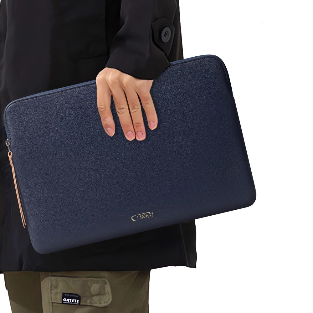 Tech-Protect Fleece Laptopväska 13-14" - Blå