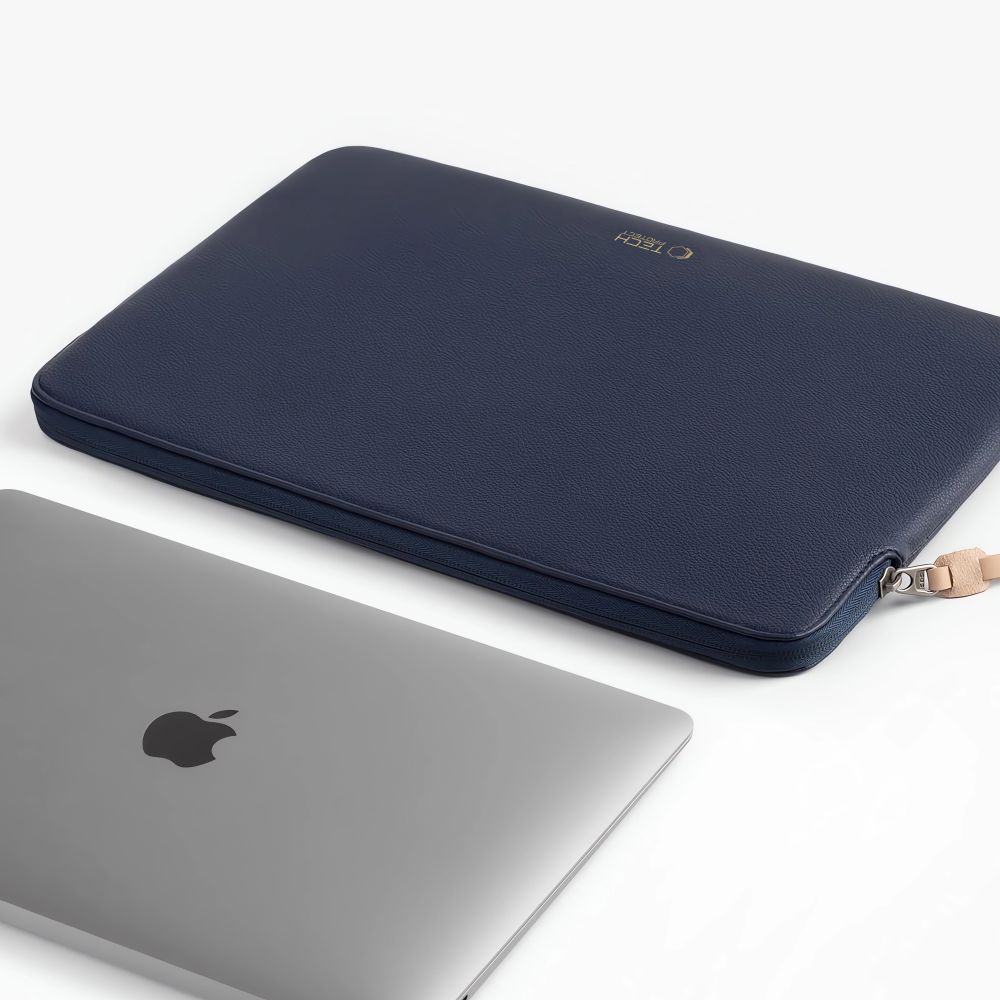 Tech-Protect Fleece Laptopväska 15-16 - Marinblå