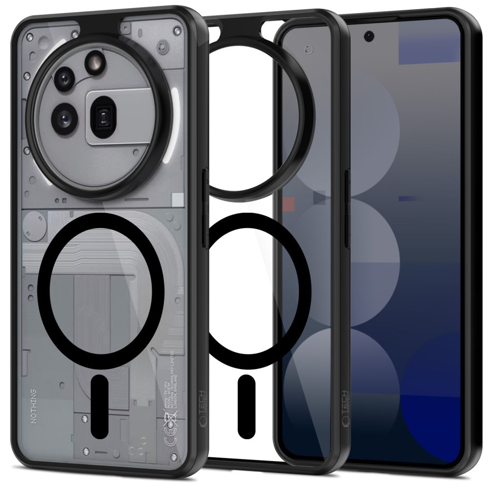 Tech-Protect MagMat MagSafe-fodral för Nothing Phone 3A Pro - Klar svart