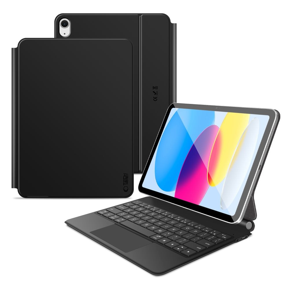 Tech-Protect Smartcase Magnetic med tangentbord för iPad 10,9" 2022 / iPad 11" 2025 - Svart
