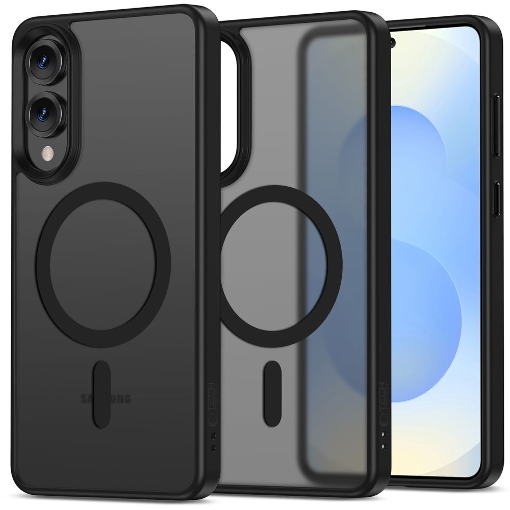 Tech-Protect MagMat MagSafe-fodral för Samsung Galaxy S25 Edge - Matt svart