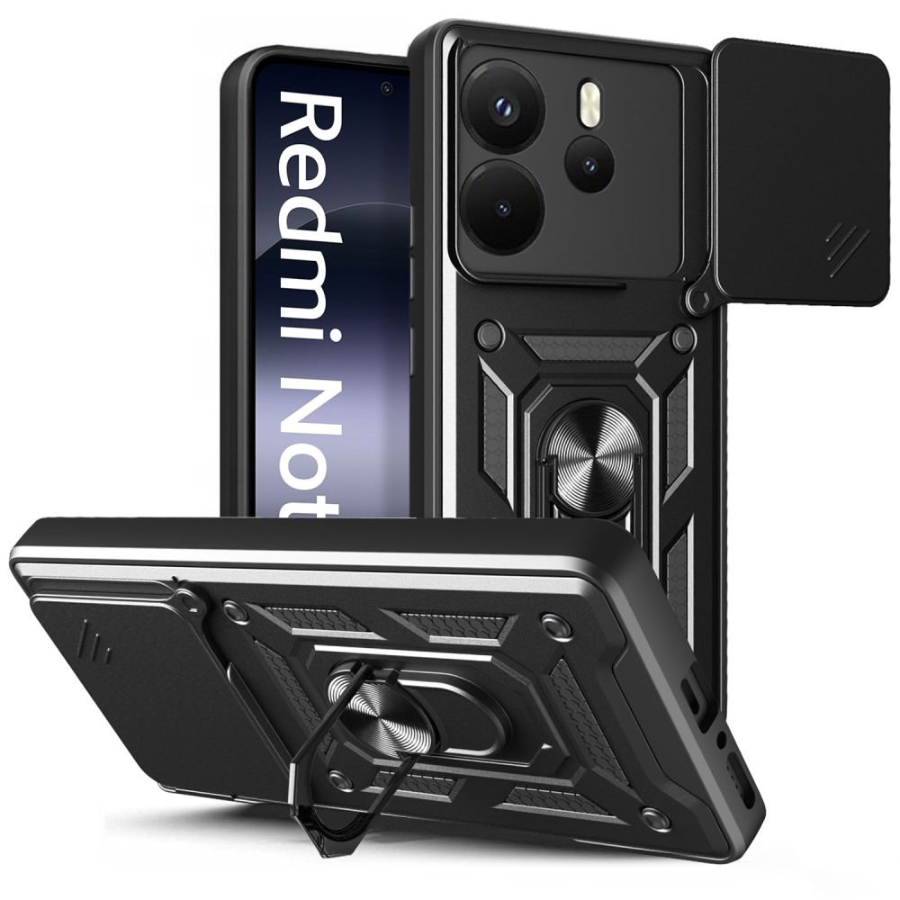 Tech-Protect CamShield Pro-fodral för Xiaomi Redmi Note 14 4G / LTE - Matt svart