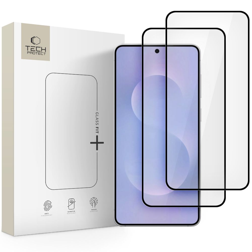 Tech-Protect Glass Fit+ 2-pack härdat glas för Samsung Galaxy S25 Edge - transparent