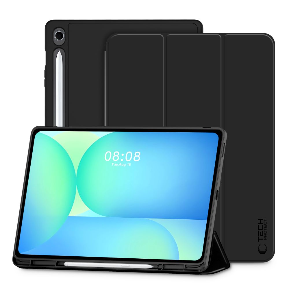 TechProtect SmartCase Pennfodral för Samsung Galaxy Tab S10 FE+ 13.1 X620 / X626B - svart