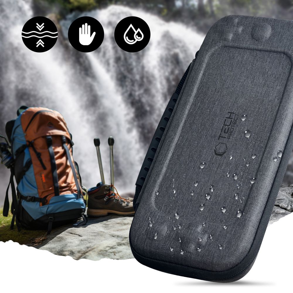 Tech-Protect Hardpouch-etui til Nintendo Switch 2 - grå
