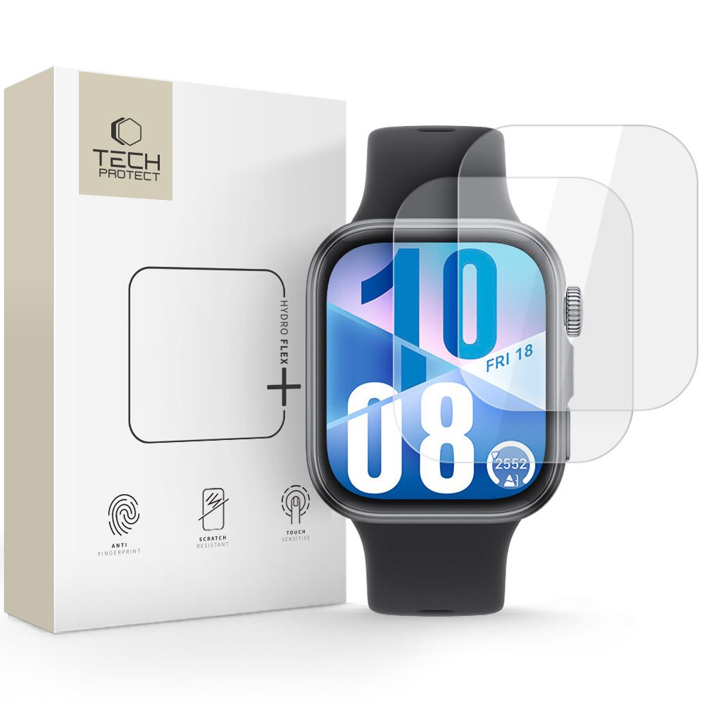 Tech-Protect Hofi Hydro Flex+ 2-pack hydrogelfilm för Huawei Watch Fit 3 / 4 - transparent