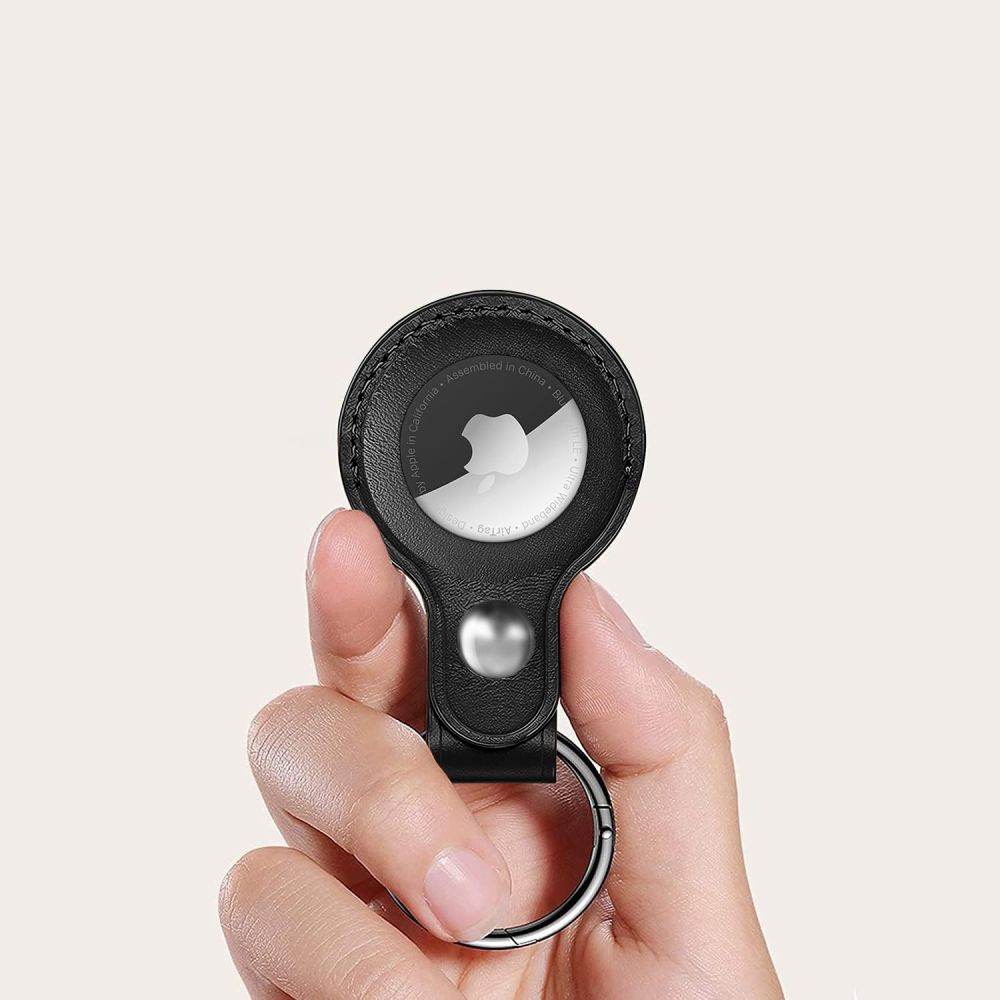Tech-Protect NaturalFit-etui til Apple AirTag 1/2 - Sort