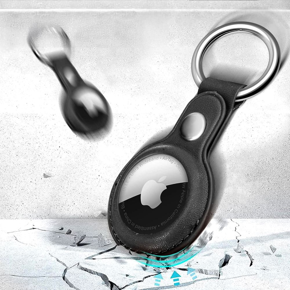 Tech-Protect NaturalFit-etui til Apple AirTag 1/2 - Sort
