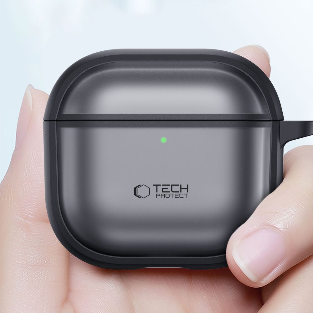 Tech-Protect Slim Hook-etui til AirPods 4 - Sort
