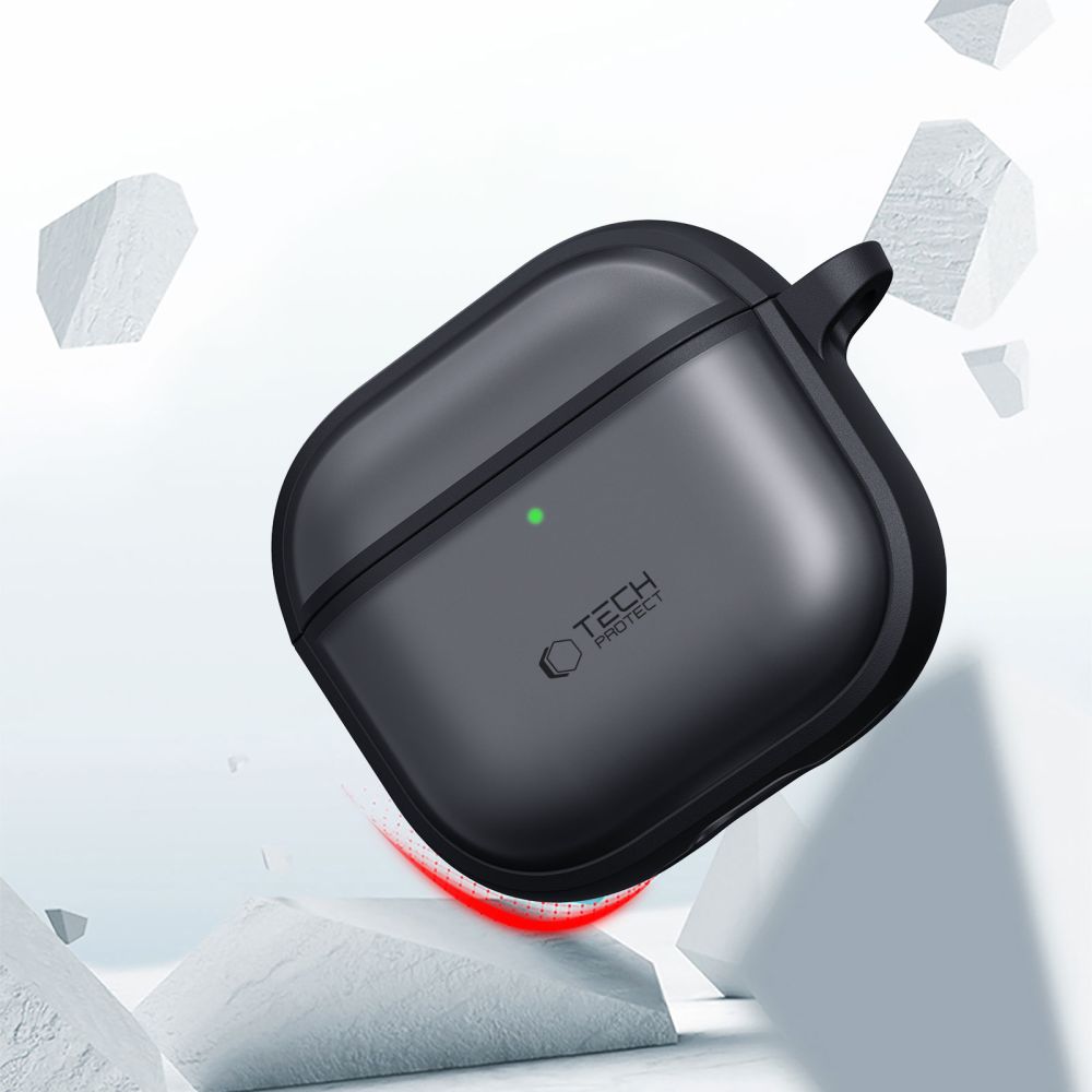 Tech-Protect Slim Hook-etui til AirPods 4 - Sort