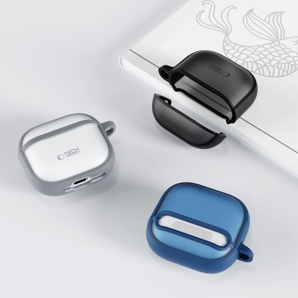 Tech-Protect Slim Hook-etui til AirPods 4 - Sort