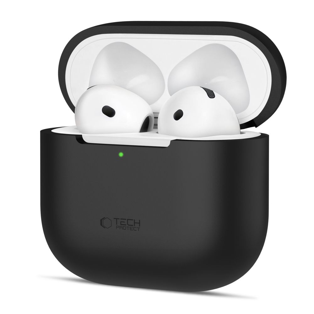 Tech-Protect silikonfodral för Apple AirPods 4 - Svart