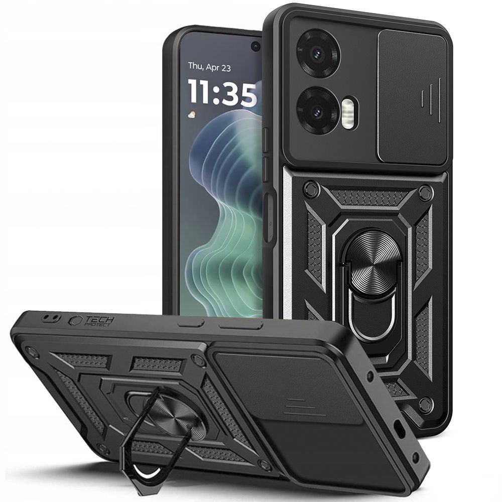 Tech-Protect CamShield Pro-fodral för Motorola Moto G35 5G - Svart