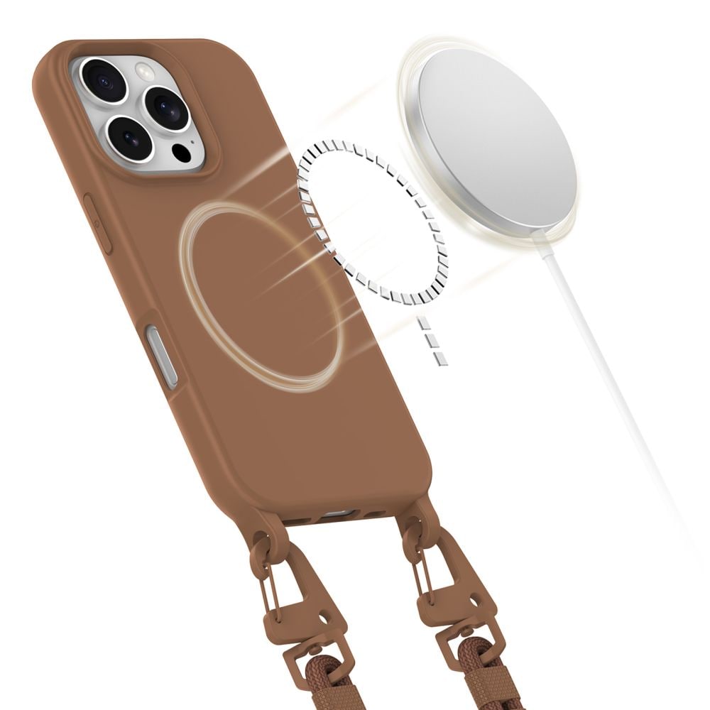 Tech-Protect MagNecklace MagSafe-etui til iPhone 16 Pro Max - Brun