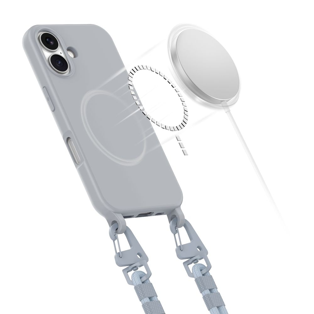 Tech-Protect MagNecklace MagSafe iPhone 16 Etui - grå