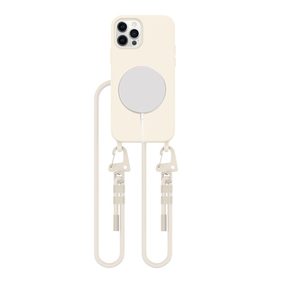 Tech-Protect MagNecklace MagSafe-fodral för iPhone 12 / 12 Pro - Beige