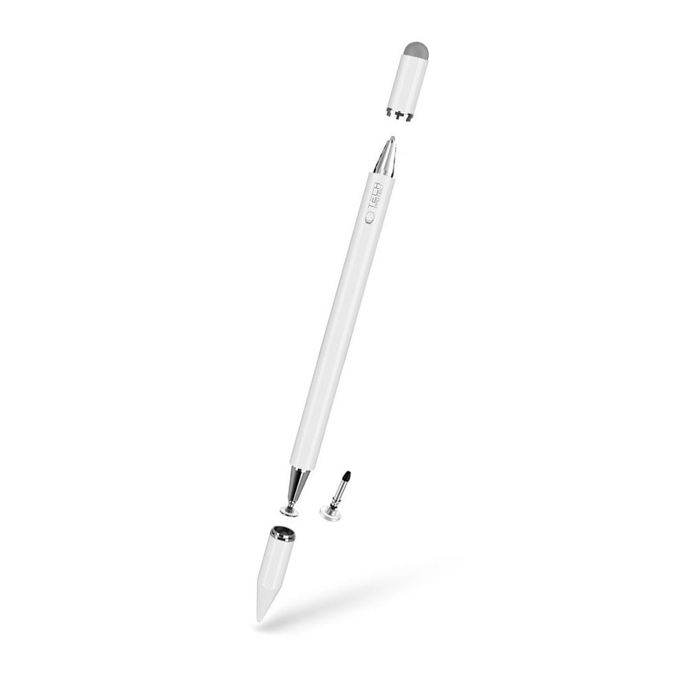Tech-Protect USP200 3-TIP Stylus Passiv Penna - Vit / Passiv styluspenna / Pekskärmspenna