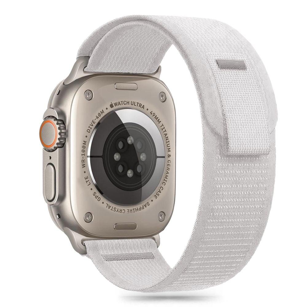 Tech-Protect Nylon Stripe Strap för Apple Watch 6/7/8/9/10/SE/Ultra 1/2 (44/45/46/49 MM) - Grå