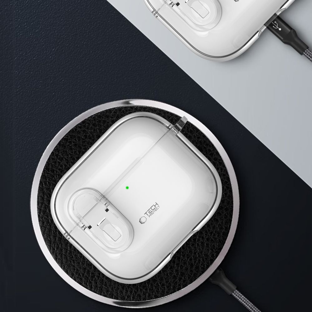 Tech-Protect Slim Hook-etui til AirPods 4 - Klar