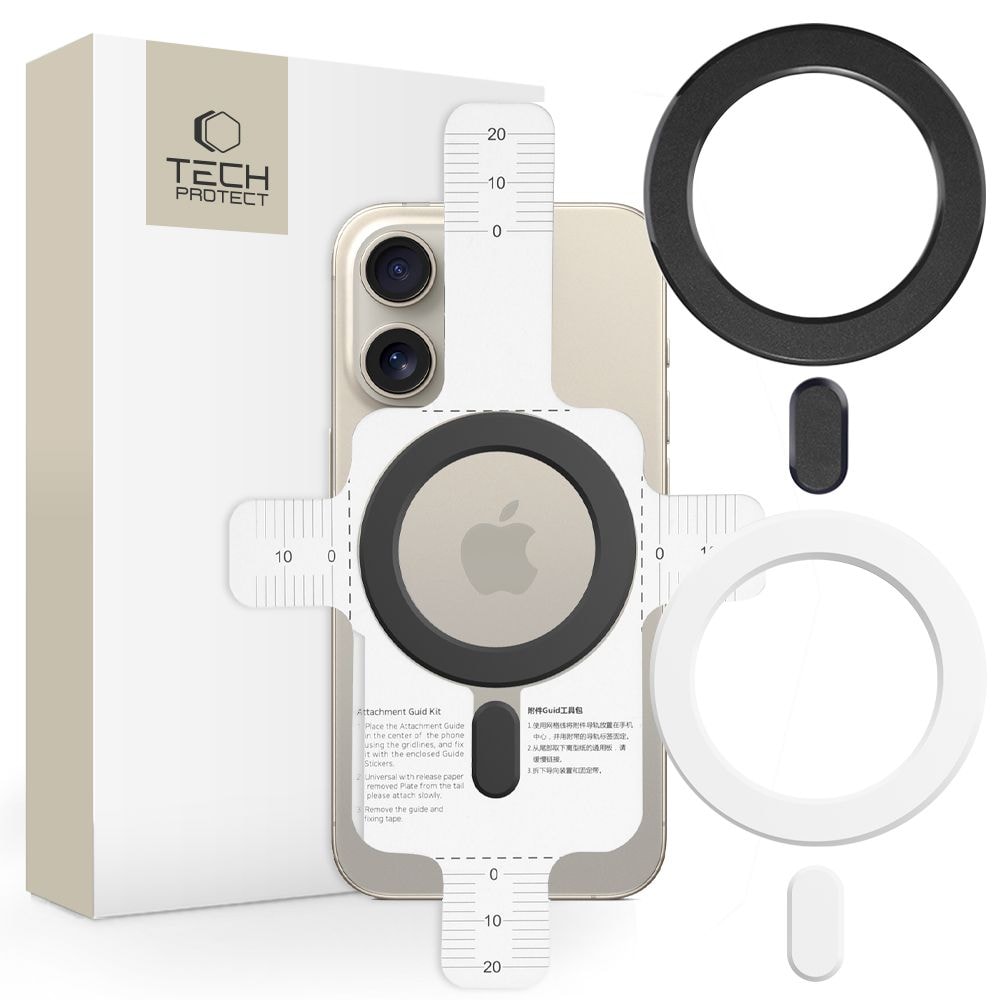 Ring Tech-Protect MMP-100 med MagSafe (2 st.) - vit - svart