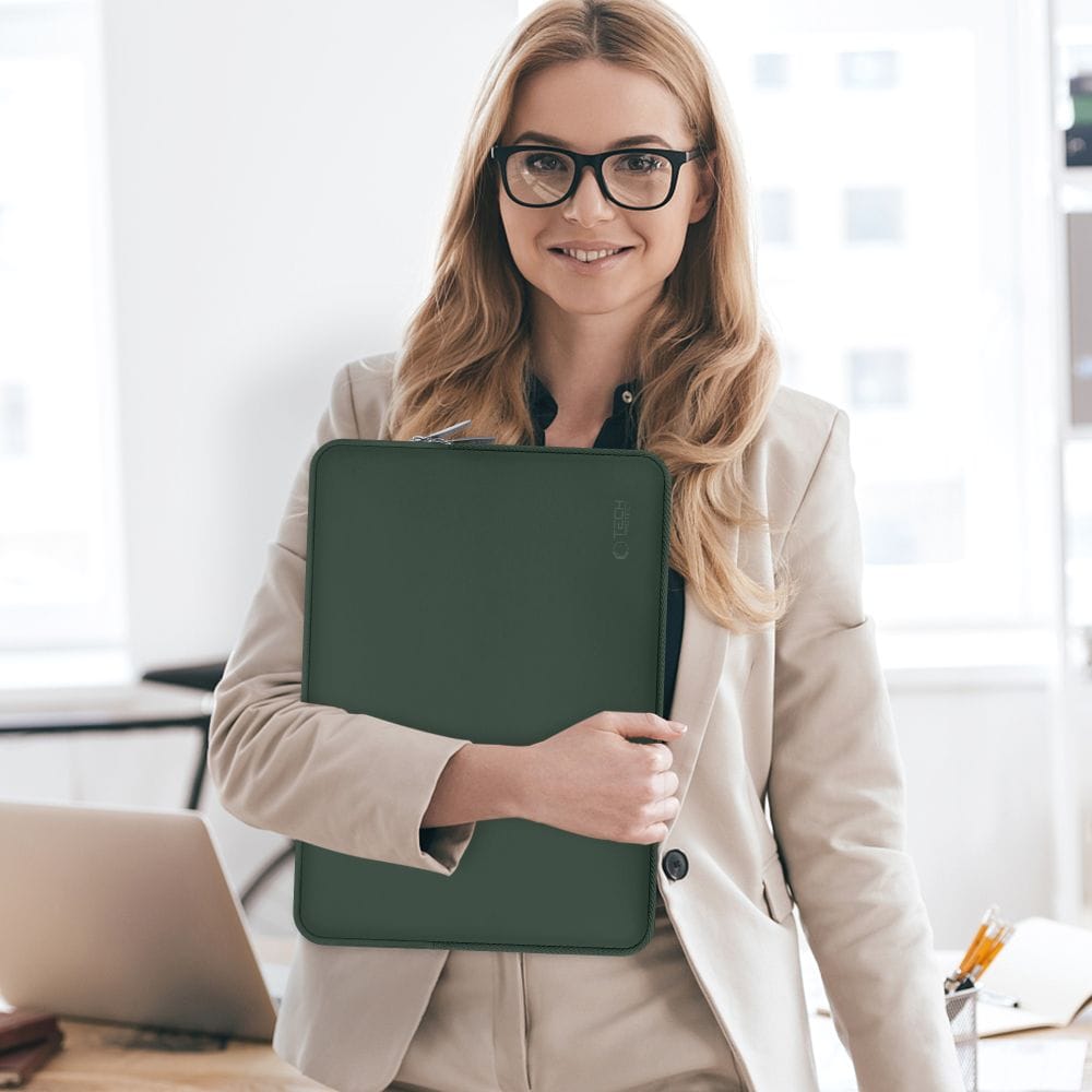 Tech-Protect Neoslim 15-16" väska för bärbar dator - Grön