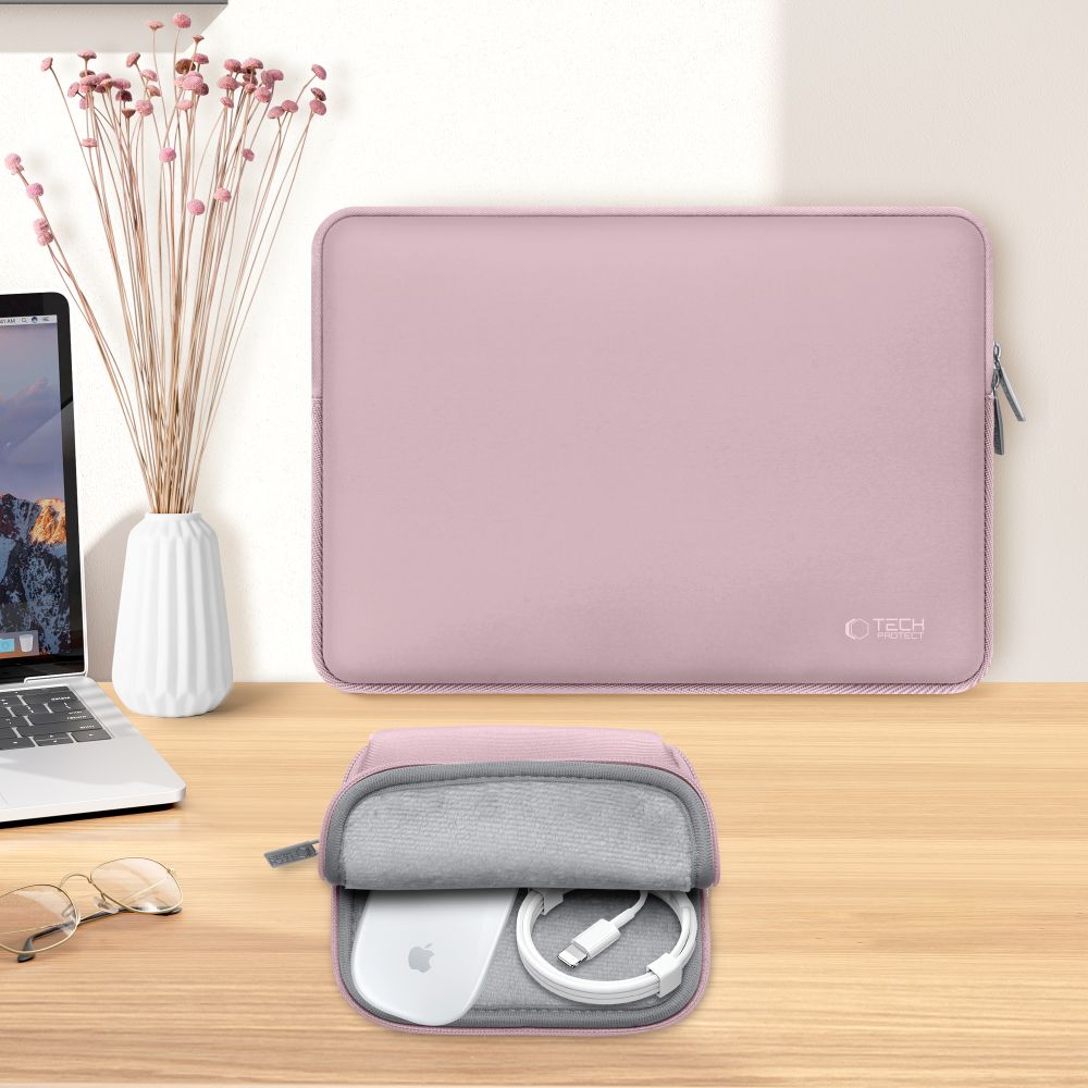 Tech-Protect Neoslim 15-16" väska för bärbar dator - Rosa