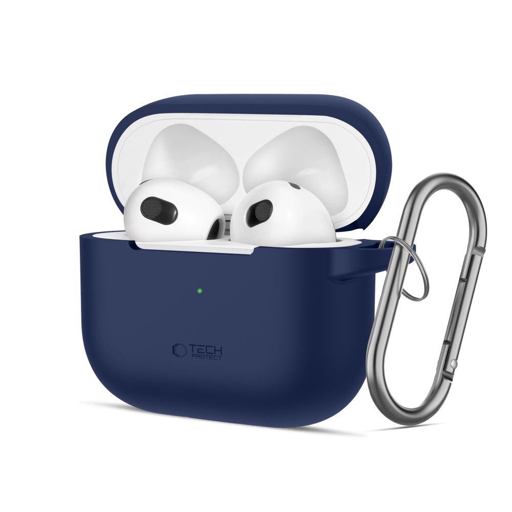 Tech-Protect silikonfodral med krok för Apple AirPods 3 - Blå