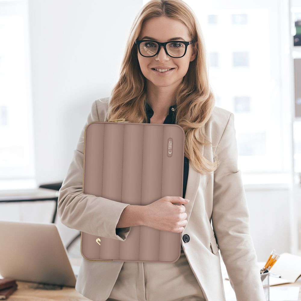 Tech-Protect Puffy 15-16" väska för bärbar dator - Brun
