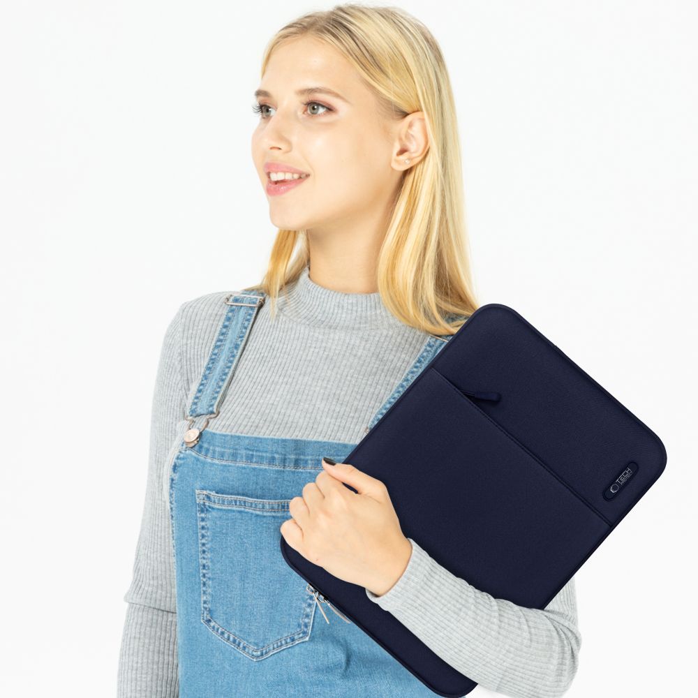 Tech-Protect Sleeve taske til bærbar computer 13-14 - marineblå