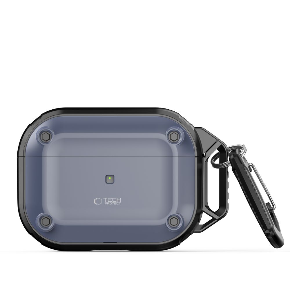 Tech-Protect Rough Hook-etui med karabinhage til Apple AirPods Pro 1 / 2 - Blå