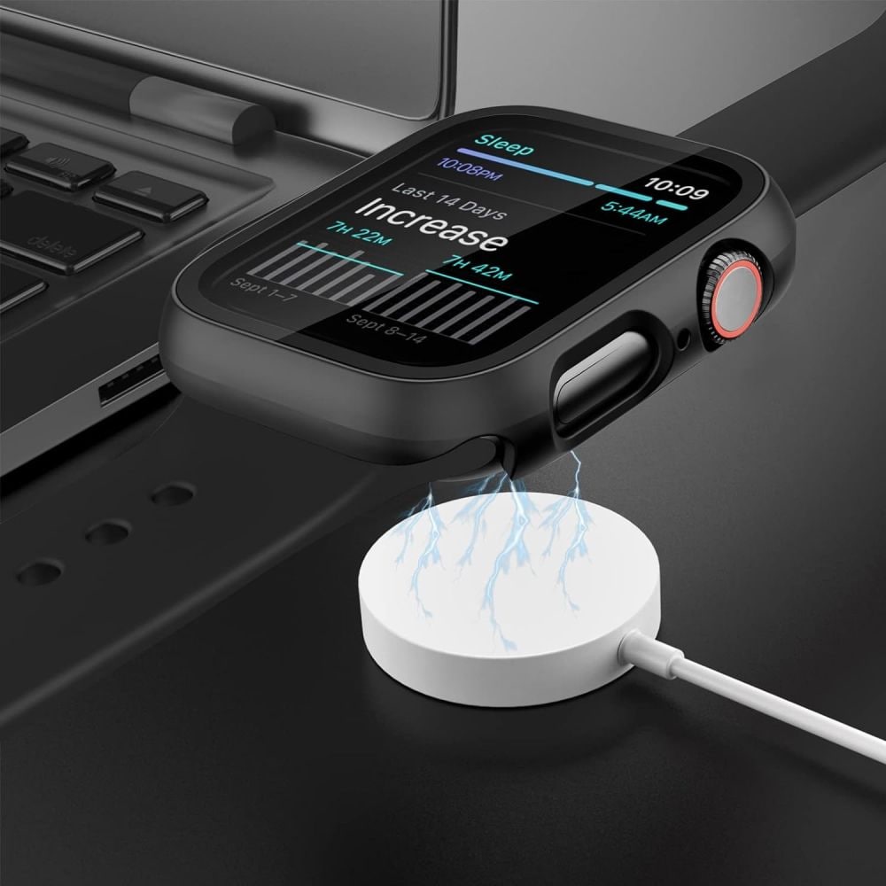 Tech-Protect Defense360 Etui af hærdet glas til Apple Watch 10 (42mm) - Klar