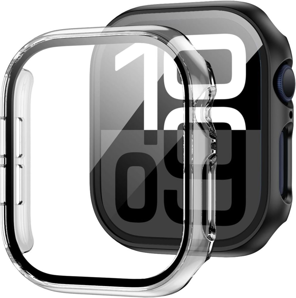 Tech-Protect Defense360 Fodral i härdat glas för Apple Watch 10 (46mm) - Klar