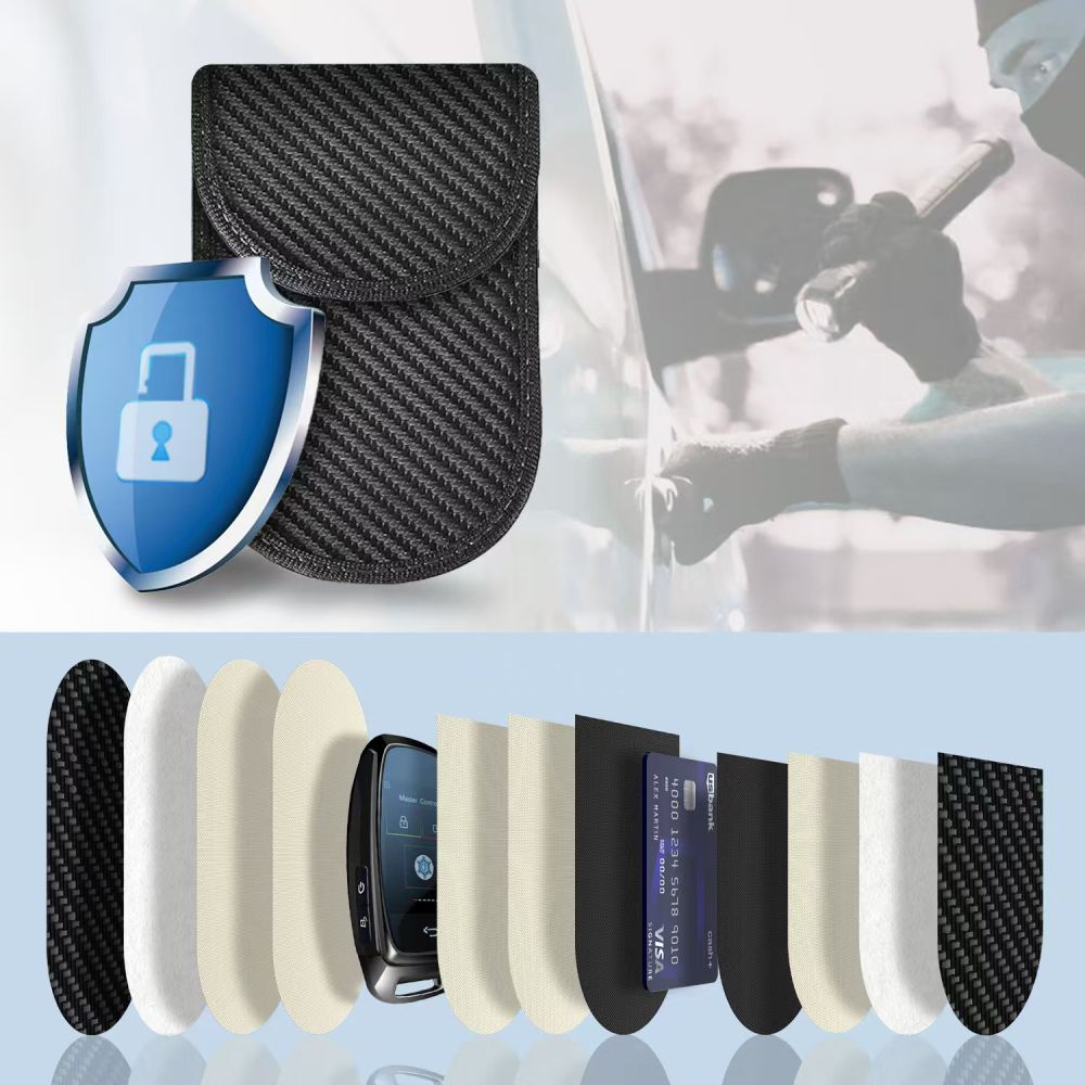 Tech-Protect KLR100 RFID-blokerende etui til bilnøgler - Sort - Carbon