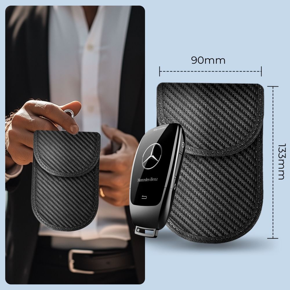Tech-Protect KLR100 RFID-blokerende etui til bilnøgler - Sort - Carbon
