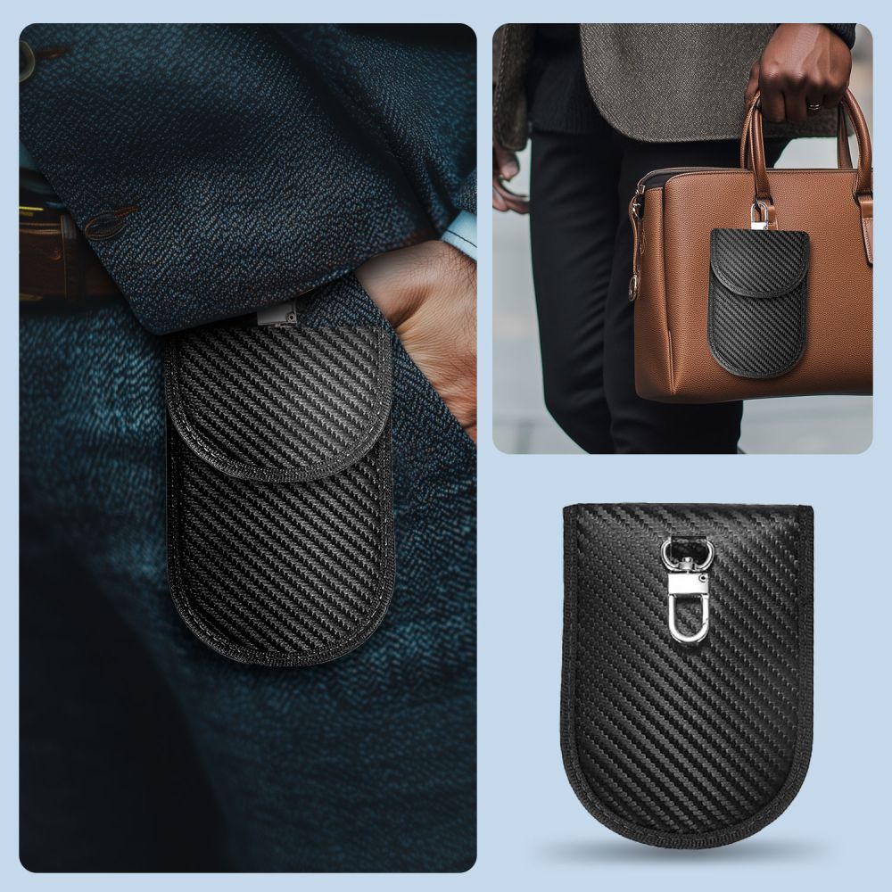 Tech-Protect KLR100 RFID-blokerende etui til bilnøgler - Sort - Carbon