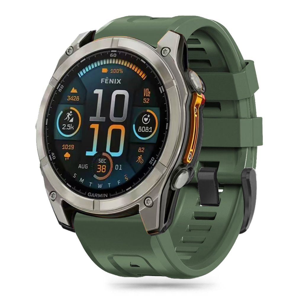 Tech-Protect Silikonrem för Garmin Fenix 5S / 5S PLUS / 6S / 6S Pro / 7S / 8 (43MM) - Grön