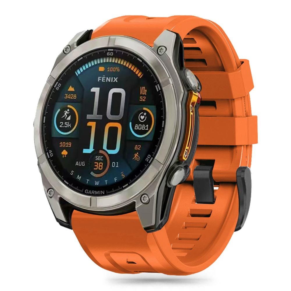 Tech-Protect Silikonrem för Garmin Fenix 5S / 5S PLUS / 6S / 6S Pro / 7S / 8 (43MM) - Orange